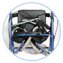 Aluminum Rollator, Loyal Blue, Detachable Wheels