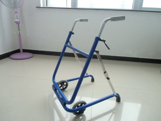 Steel Two-Wheel Folding Walker