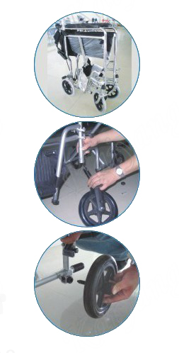 Deluxe Aluminum Transport Chair, Quick released 8