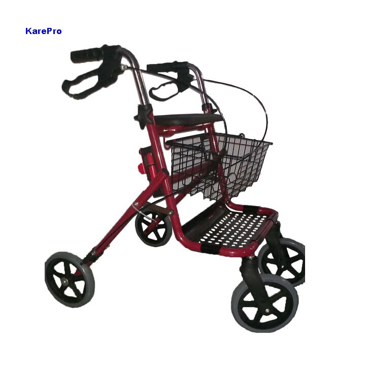 Brand New Steel Rollator, Blue/Red