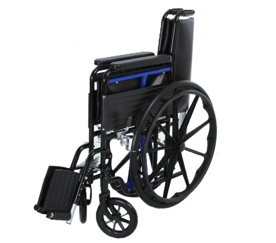 High Quality Economy Wheelchair with Fixed Arms, 300 LBS Weight Capacity