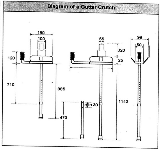 Aluminum Gutter Crutches For Adults