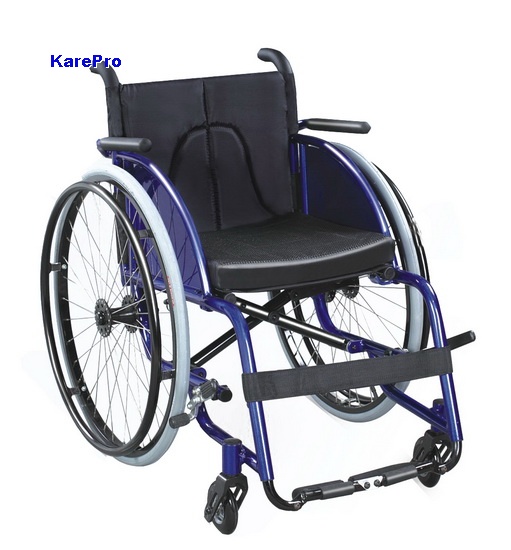 Leisure Wheelchair with Storage Bag, Color Royal Blue