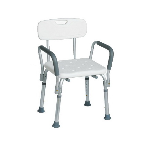 Bath Chair with Back and Removable Padded Arms