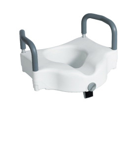 Elevated Toilet Seat with Tool-Free Removable Arms