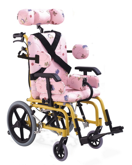 Deluxe CP Reclining Wheelchair with Nursing Brakes and Comfortable Seat