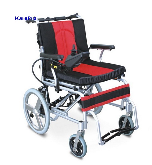 Powered Wheelchair with Lithium Battery, Fashion Small Rear Wheels, Lift Up Footrest