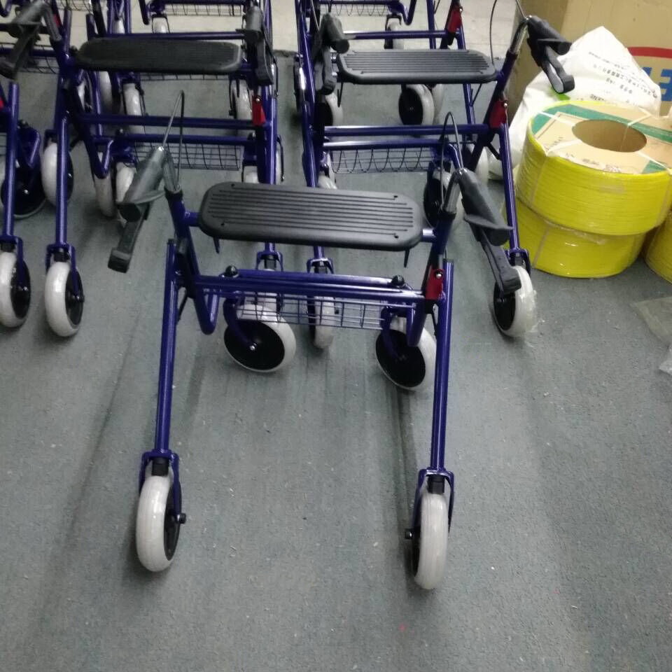 Brand New Steel Rollator, Blue/Red